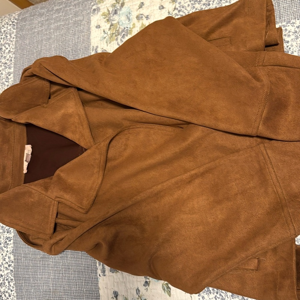 Philosophy brand brown faux leather jacket